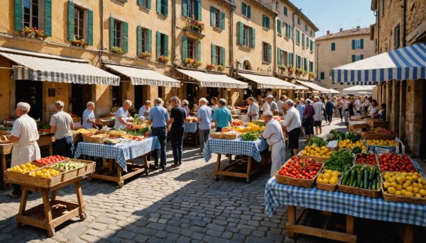 Vivre le marché de Ruoms : produits locaux et artisans
